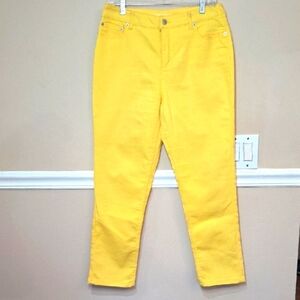 Liz Claiborne Yellow Ankle Jeans Jackie.